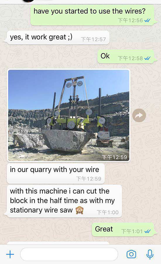 diamond wire saw for granite quarry